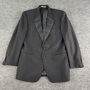 Vintage Joseph Abboud Tuxedo Jacket 39 R Black Wool Formal Wedding Designer
